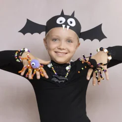 DIY Kit Läskiga Accessoarer, Dräkter och smycken, halloweenfärger, 1 förp.