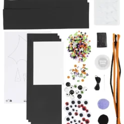 DIY Kit Läskiga Accessoarer, Dräkter och smycken, halloweenfärger, 1 förp.
