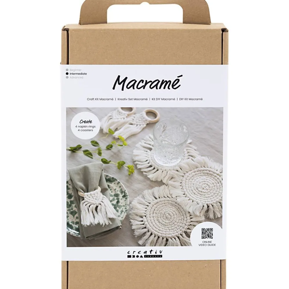 DIY Kit Makramé, Bordsdekorationer, off white, 1 förp.