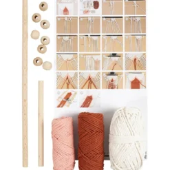 DIY Kit Makramé, Väggdekoration, 1 förp.