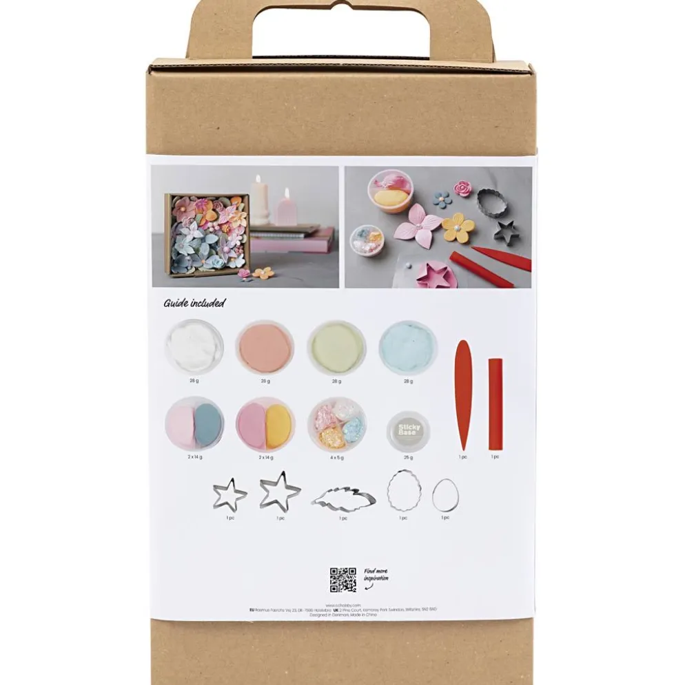 DIY Kit Modellera, Blommor, pastellfärger, 1 förp.