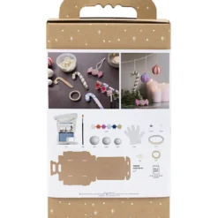 DIY Kit Modellera, Julfigurer i pulp, mixade färger, 1 förp.