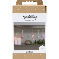 DIY Kit Modellera, Julfigurer i pulp, mixade färger, 1 förp.