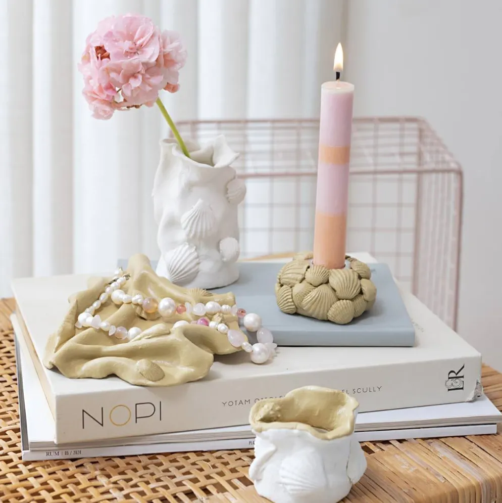 DIY Kit Modellera, Vaser och ljushållare, beige, elfenben, råvit, 1 förp.