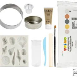 DIY Kit Modellera, Vaser och ljushållare, beige, elfenben, råvit, 1 förp.