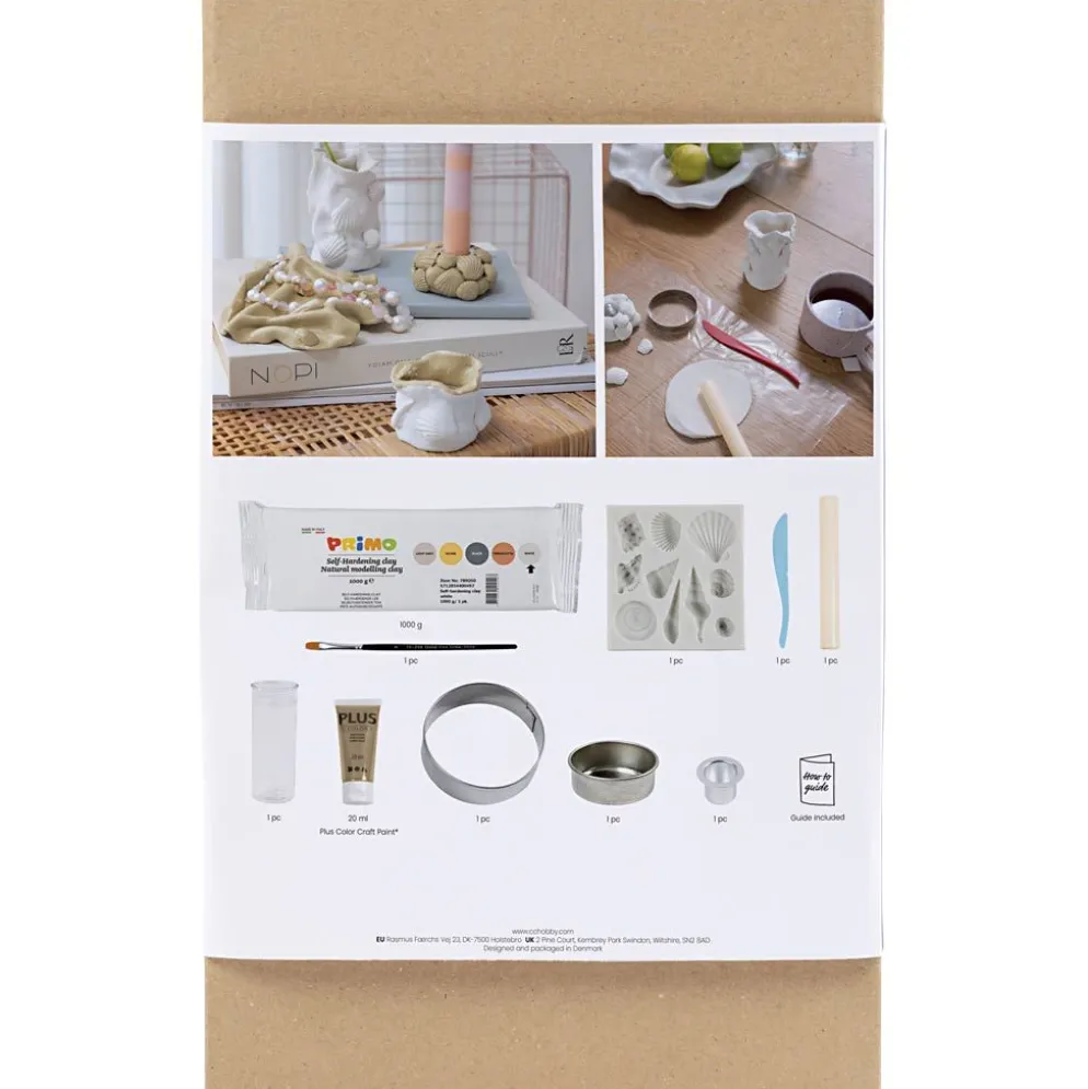 DIY Kit Modellera, Vaser och ljushållare, beige, elfenben, råvit, 1 förp.