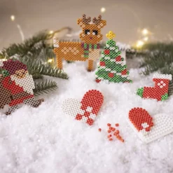 DIY Kit NABBI BioBeads , Jultomte, julstrumpa, julhjärta, julgran och ren, 1 förp.