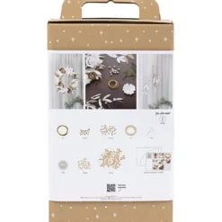 DIY Kit Pappersdekoration, Krans, vit, ljusnatur, 1 förp.