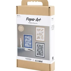 DIY Kit Papperskonst, Bilder för upphängning, off white, 1 förp.