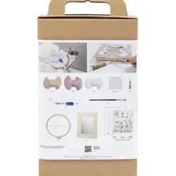 DIY Kit Punch Needle, Spegel, pastellfärger, 1 förp.