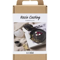 DIY Kit Resingjutning, Mussla, svart, guld, 1 förp.