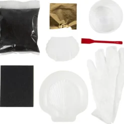 DIY Kit Resingjutning, Mussla, svart, guld, 1 förp.
