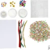 DIY Kit Rörpärlor, Julhus, mixade färger, 1 förp.