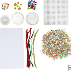 DIY Kit Rörpärlor, Julhus, mixade färger, 1 förp.
