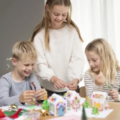 DIY Kit Rörpärlor, Julhus, mixade färger, 1 förp.