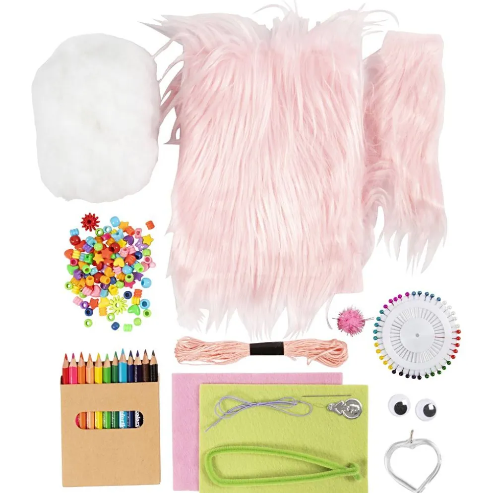 DIY Kit Sömnad, Katt, mixade färger, 1 förp.