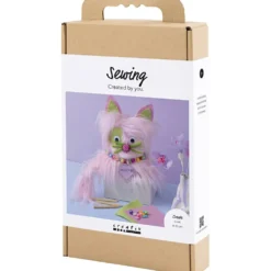 DIY Kit Sömnad, Katt, mixade färger, 1 förp.