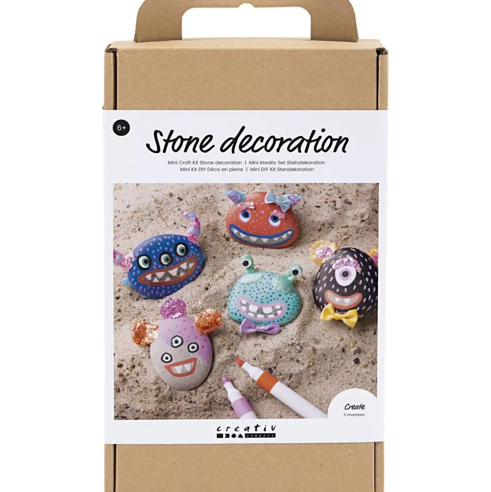 DIY Kit Stendekoration, Monster, mixade färger, 1 förp.