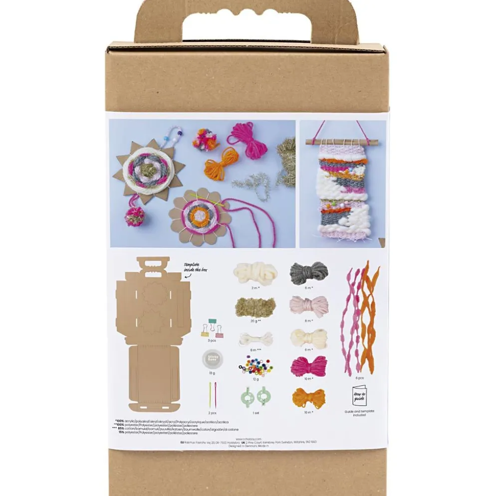 DIY Kit Vävning, Väggdekorationer, mixade färger, 1 förp.