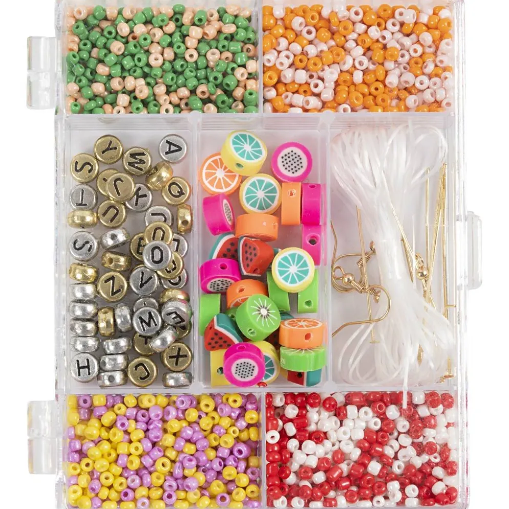 DIY Mix Smycken, Fruktmix, ca. 1600+ st., starka färger, 1 förp.