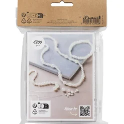 DIY Mix Smycken, Halsband och armband, ca. 1200 st., vit, pärlemor, 1 förp.