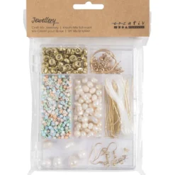 DIY Mix Smycken, Sötvattenspärlor, ca. 1100+ st., dova färger, 1 förp.