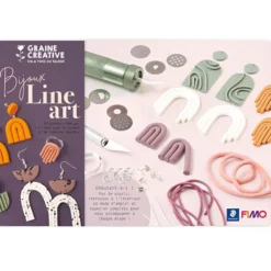 DIY set med Fimo-lera - Line Art, 1 förp.