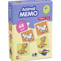 Djur-minnesspel, DK,NO,SE,ENG, 48 brickor, 1 st./ 1 förp.