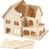 3D Konstruktionsfigur, Hus med veranda, stl. 22,5x16x17,5, 1 st.