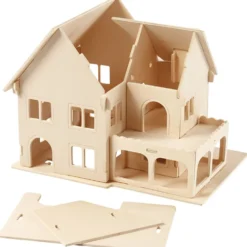 3D Konstruktionsfigur, Hus med veranda, stl. 22,5x16x17,5, 1 st.