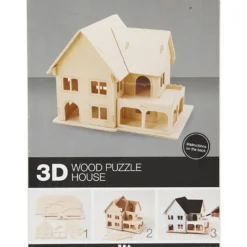 3D Konstruktionsfigur, Hus med veranda, stl. 22,5x16x17,5, 1 st.