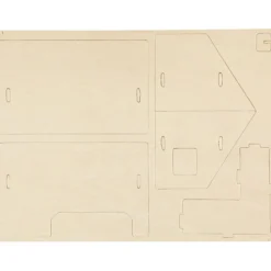 3D Konstruktionsfigur, Hus med veranda, stl. 22,5x16x17,5, 1 st.