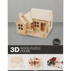 3D Konstruktionsfigur, Hus med terass, stl. 19x17,5x15, 1 st.