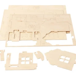 3D Konstruktionsfigur, Hus med terass, stl. 19x17,5x15, 1 st.