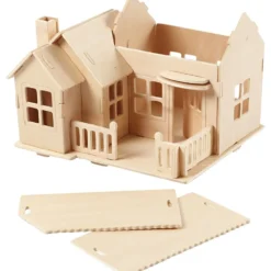 3D Konstruktionsfigur, Hus med terass, stl. 19x17,5x15, 1 st.