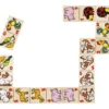 Domino med djurmotiv, DK,NL,ES,FR,ENG,DE,IT, 1 set