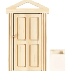 Dörr med gångjärn och brevlåda, H: 5,5+18 cm, B: 3,5+10,5 cm, 1 förp.