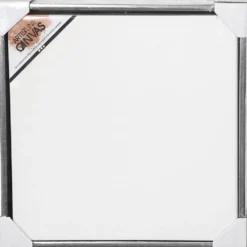 Duk med ram, stl. 50x50 cm, 360 g, antiksilver, vit, 1 st.