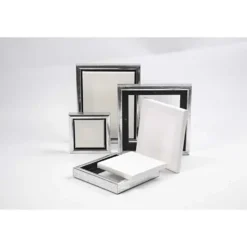 Duk med ram, stl. 10x10 cm, 360 g, vit, 6 st./ 1 förp.