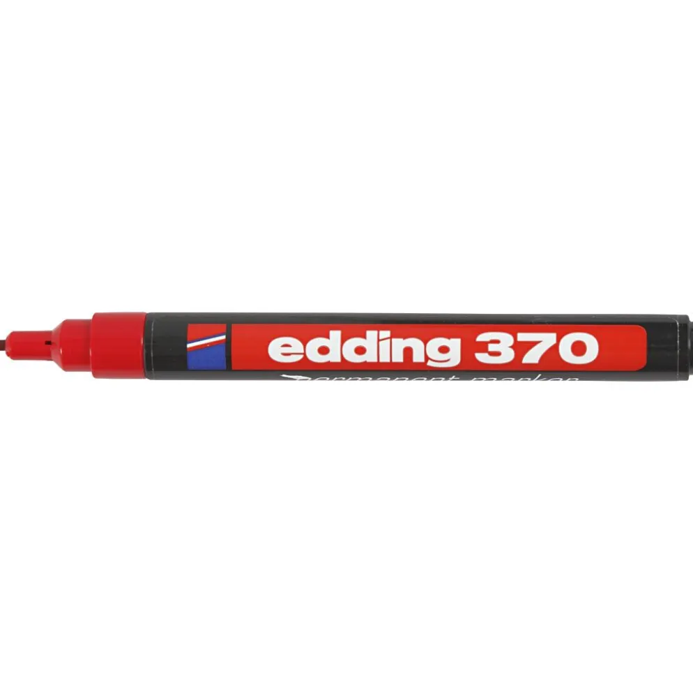 Edding 370 Märkpennor, spets 1 mm, röd, 1 st.
