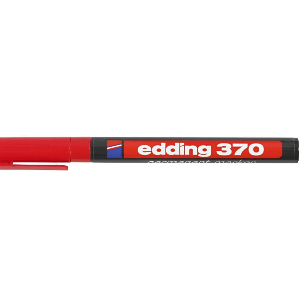 Edding 370 Märkpennor, spets 1 mm, röd, 1 st.