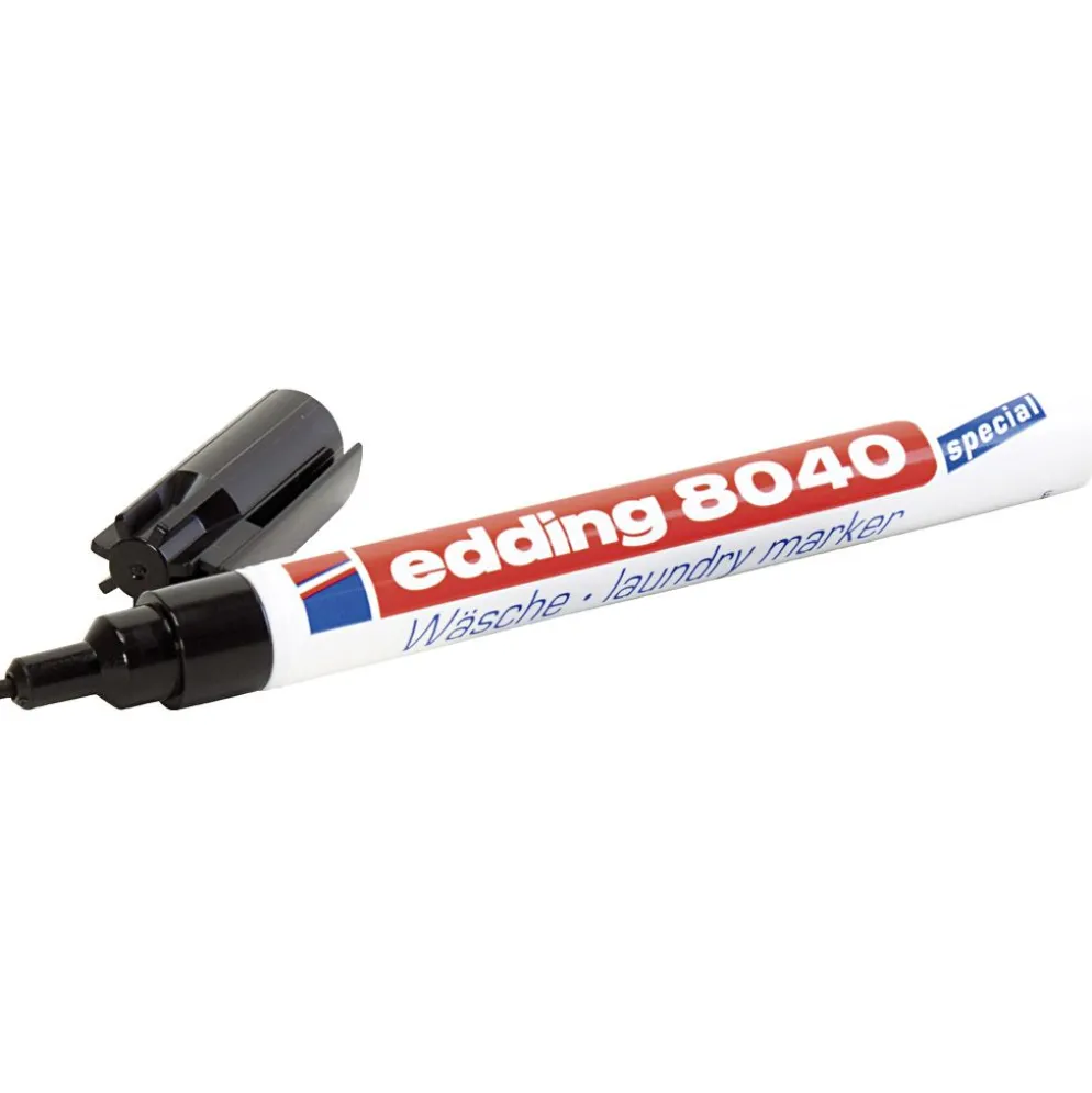 Edding textilmärkpennor 8040, spets 1 mm, svart, 1 st.