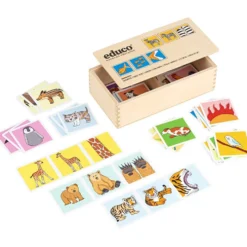 Educo Minnesspel med Djur, DE,ENG,NL, 1 st.
