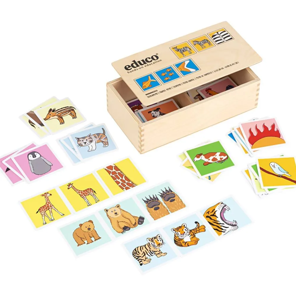Educo Minnesspel med Djur, DE,ENG,NL, 1 st.