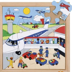 Educo Träpussel, stl. 34x34 cm, 16 brickor, 1 st.