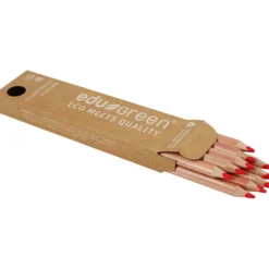 Edugreen Kraftiga Färgpennor, kärna 5 mm, röd, 10 st./ 1 förp.