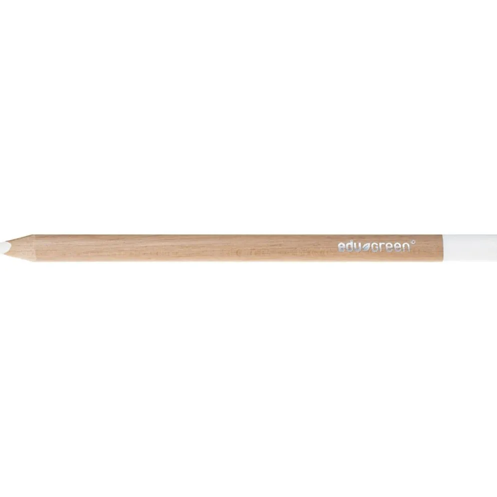 Edugreen Kraftiga Färgpennor, kärna 5 mm, vit, 10 st./ 1 förp.