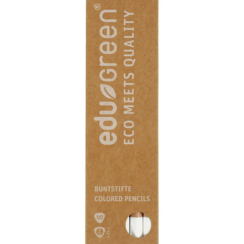 Edugreen Kraftiga Färgpennor, kärna 5 mm, vit, 10 st./ 1 förp.