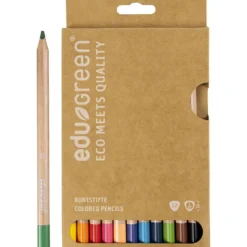 Edugreen Kraftiga Färgpennor, tjocklek 10 mm, kärna 5 mm, mixade färger, 12 st./ 1 förp.