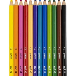 edu Jumbo Färgblyertspennor, tjocklek 10 mm, kärna 5 mm, mixade färger, 12 st./ 1 förp.